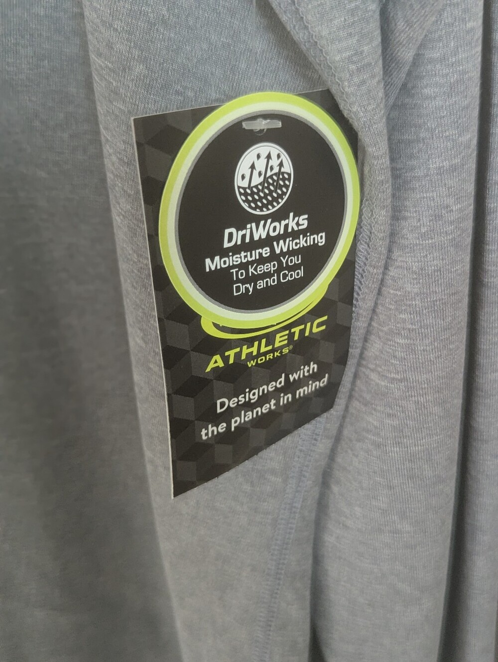 Dri Fit Gray Long Sleeve Athletic Tee - Picture 2 of 3